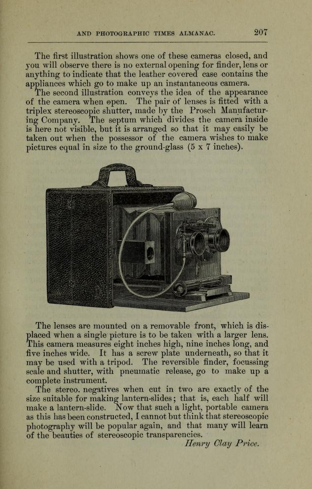 Henry Clay Stereoscopic Camera (3.), 1892-99